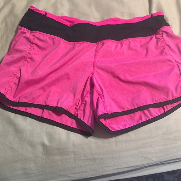 lululemon athletica Pants - lululemon athletica Pink and Black Athletic Shorts